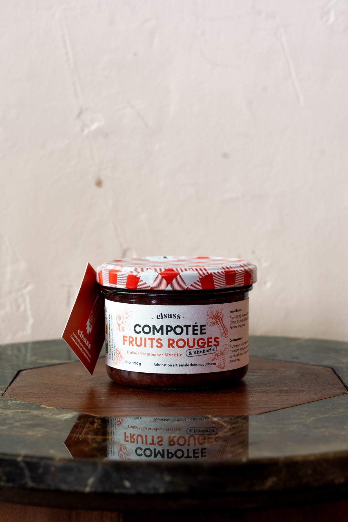 Compotée de fruits rouges - Fraise, framboises, myrtilles & rhubarbe Image principale du produit