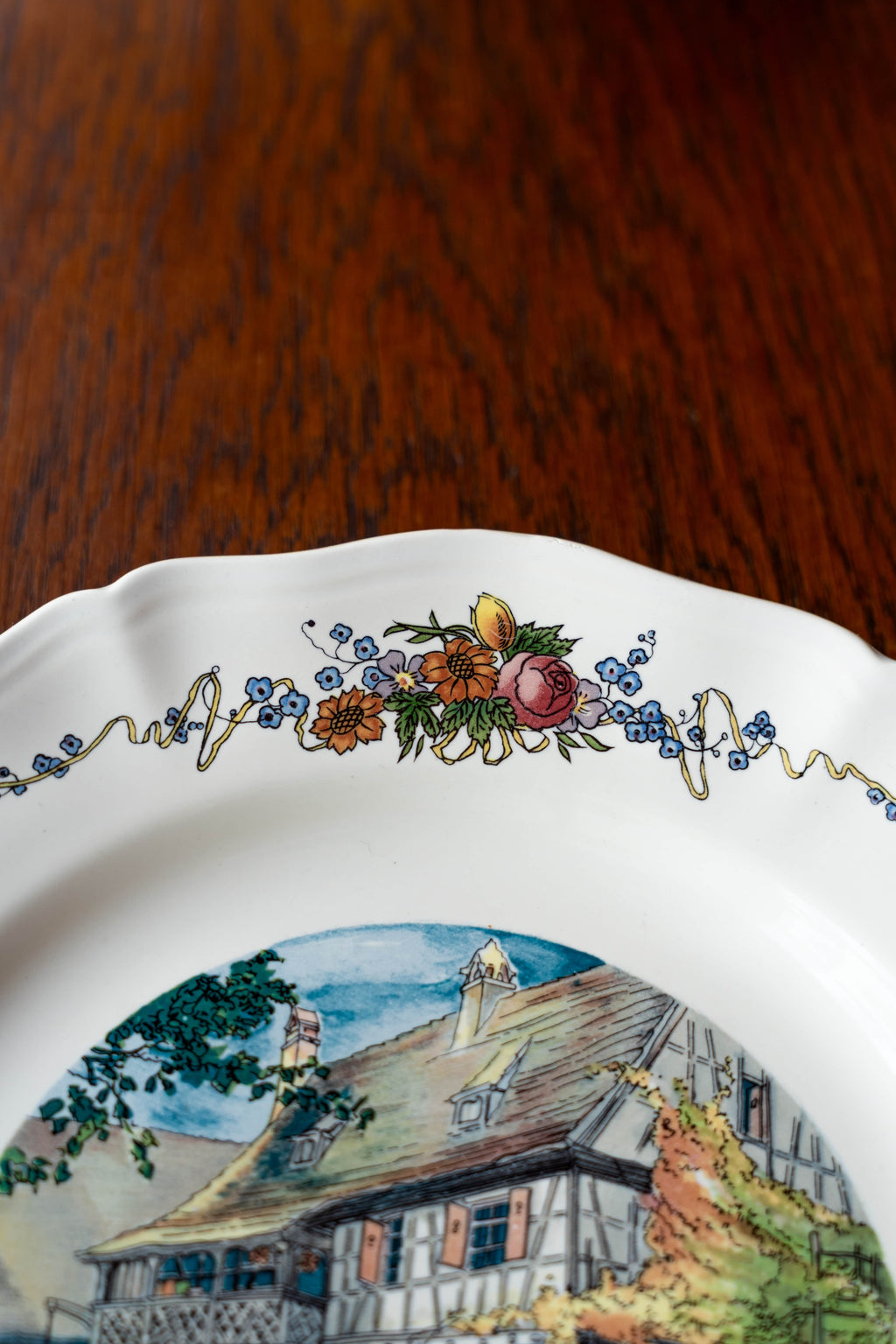 Assiette Obernai — « La maison alsacienne » — Henri Loux