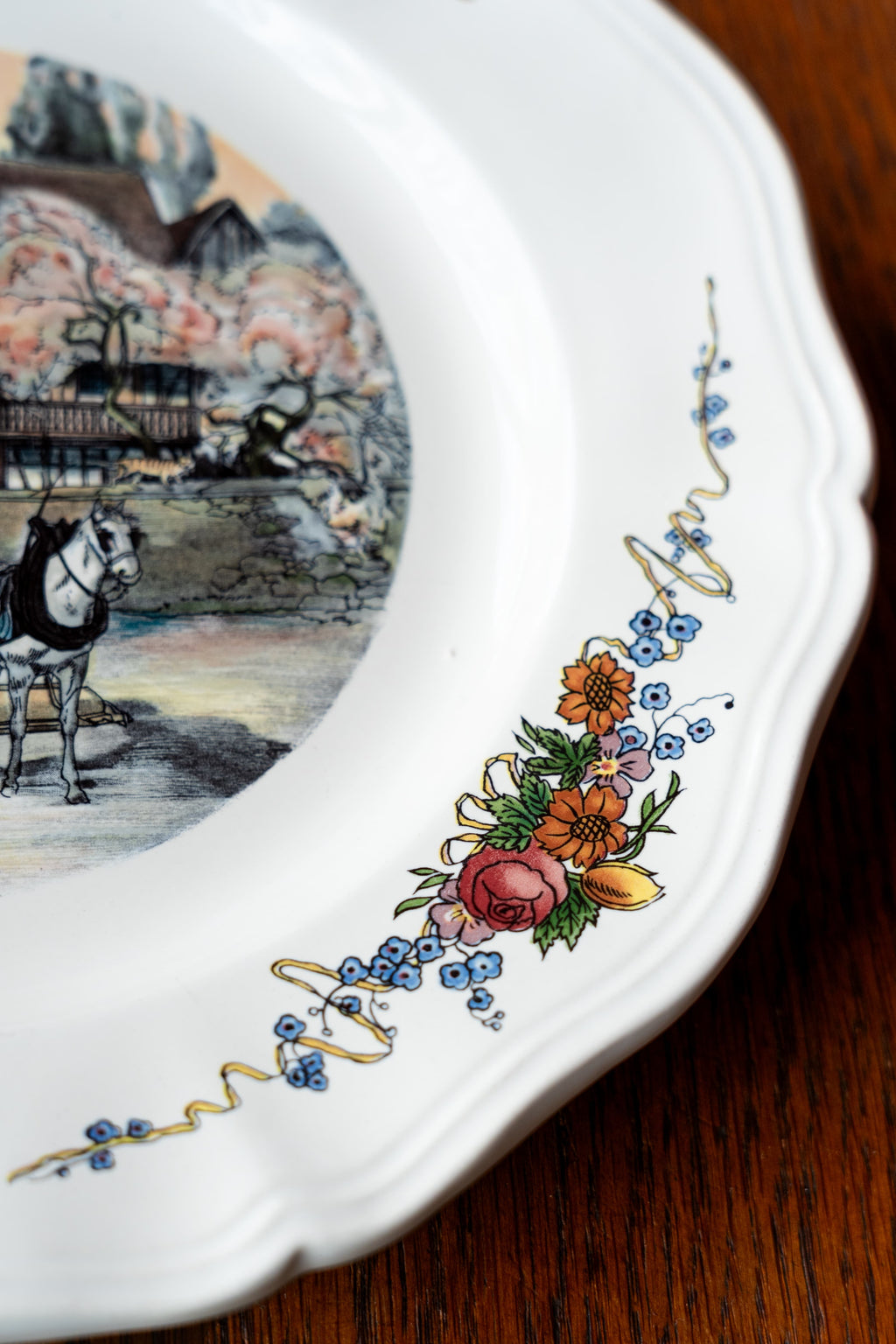 Assiette Obernai — « Le paysan et son cheval » — Henri Loux