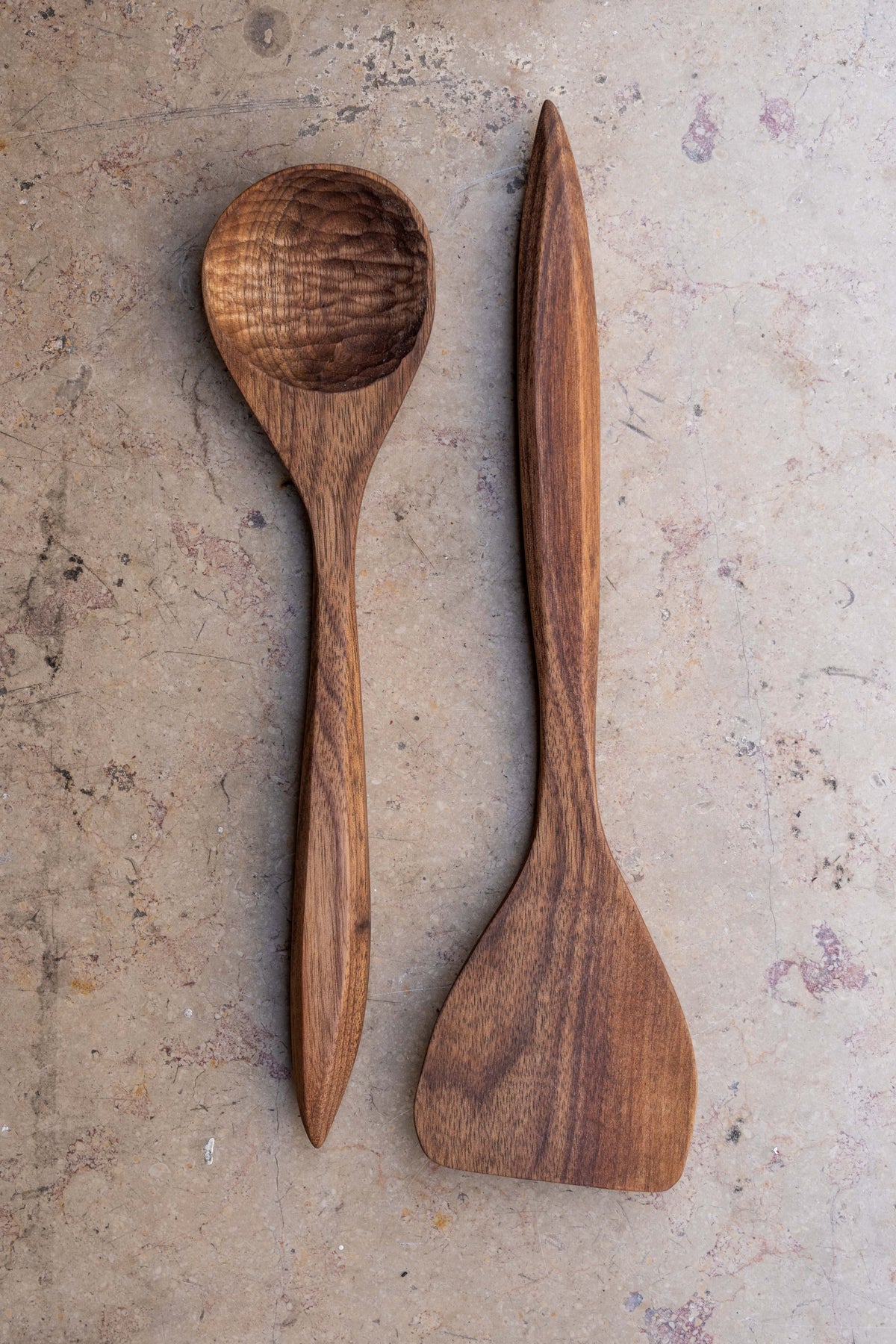 Set cuillère et spatule en bois – Fabrication artisanale alsacienne Image principale du produit